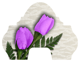 DARAY-L-052 2 Roses Lavender